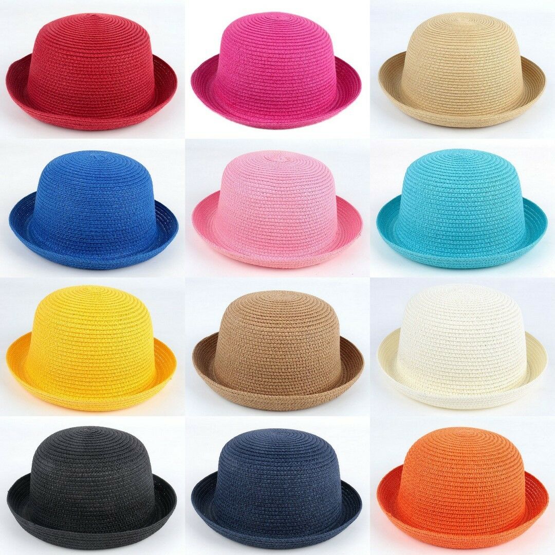 Bucket Hat Straw - Mistdawn 여성용 밀짚 볼러 더비 모자,