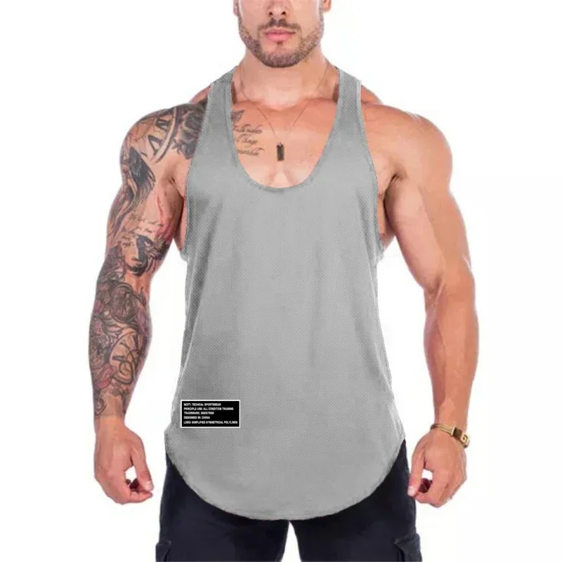 Tank Top Muscle - 남성용 체육관 달리기 스포츠 탱크 탑,