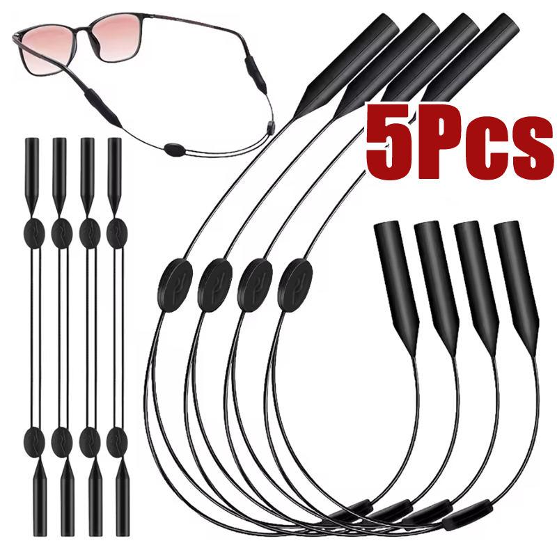 Sunglass Retainer Cord - 5개 세트 유니버설 조절 가능한 안경