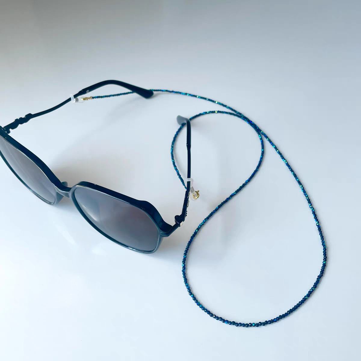 반짝이는 블루 지르콘 비즈 안경줄, 분실 방지 선글라스 - Sunglass Retainer Cord 리뷰 및 가격