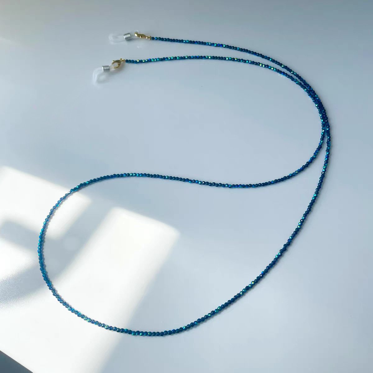 반짝이는 블루 지르콘 비즈 안경줄, 분실 방지 선글라스 - Sunglass Retainer Cord 리뷰 및 가격