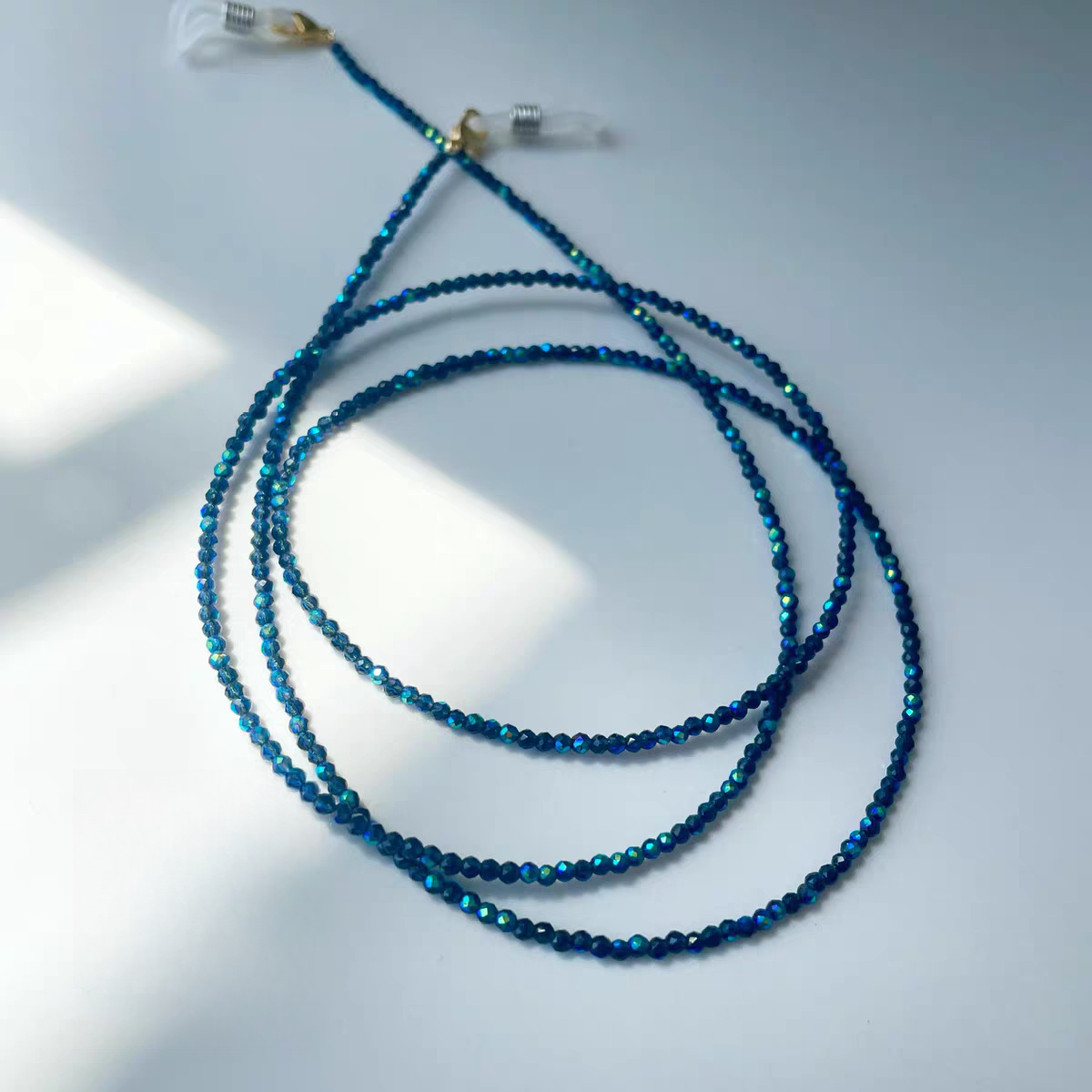 반짝이는 블루 지르콘 비즈 안경줄, 분실 방지 선글라스 - Sunglass Retainer Cord 리뷰 및 가격