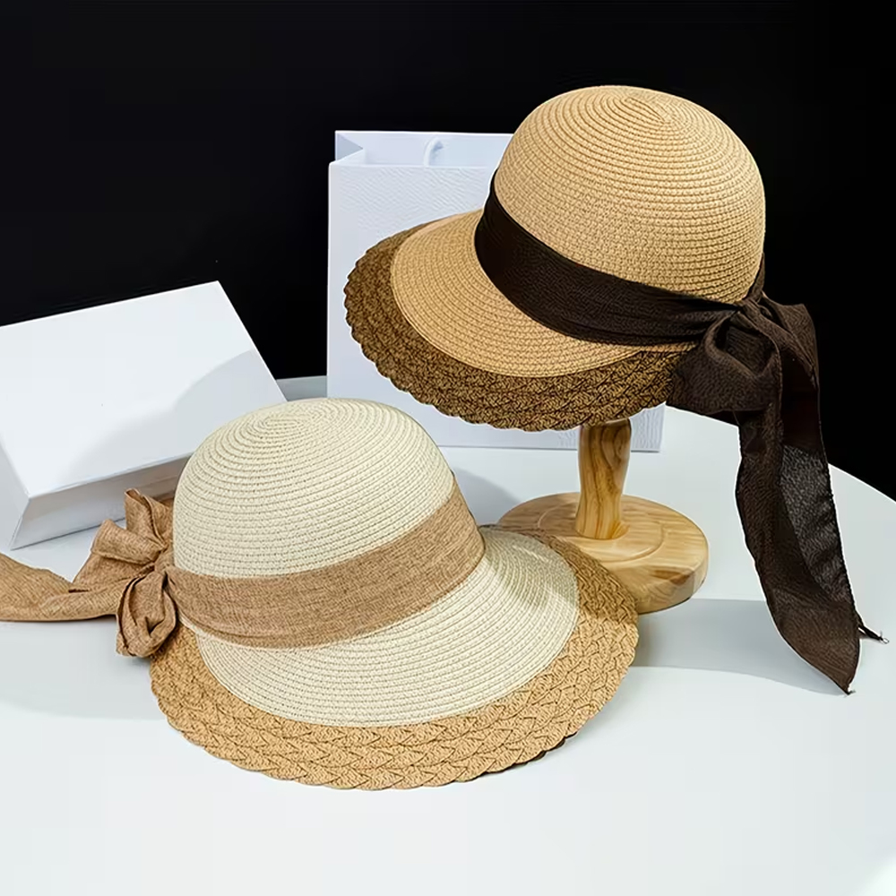 큰 레이스 리본 밀짚모자, 여름 여성용 넓은 챙 부드러 - Bucket Hat Straw 리뷰 및 가격