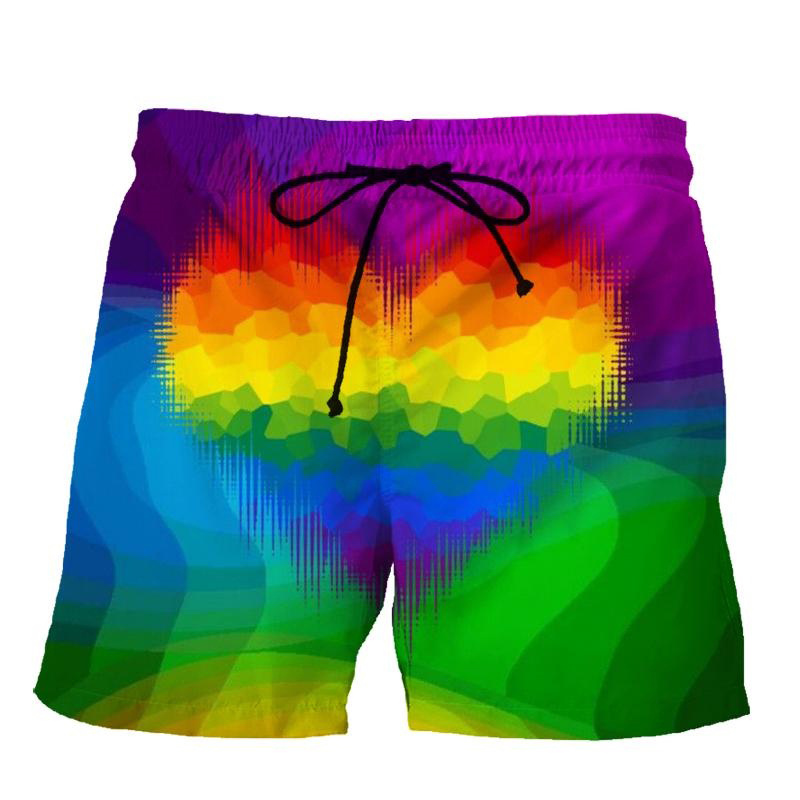 LGBT 패턴 3d 인쇄 비치 반바지 게이 프라이드 데 - Trunks Board Surf 리뷰 및 가격