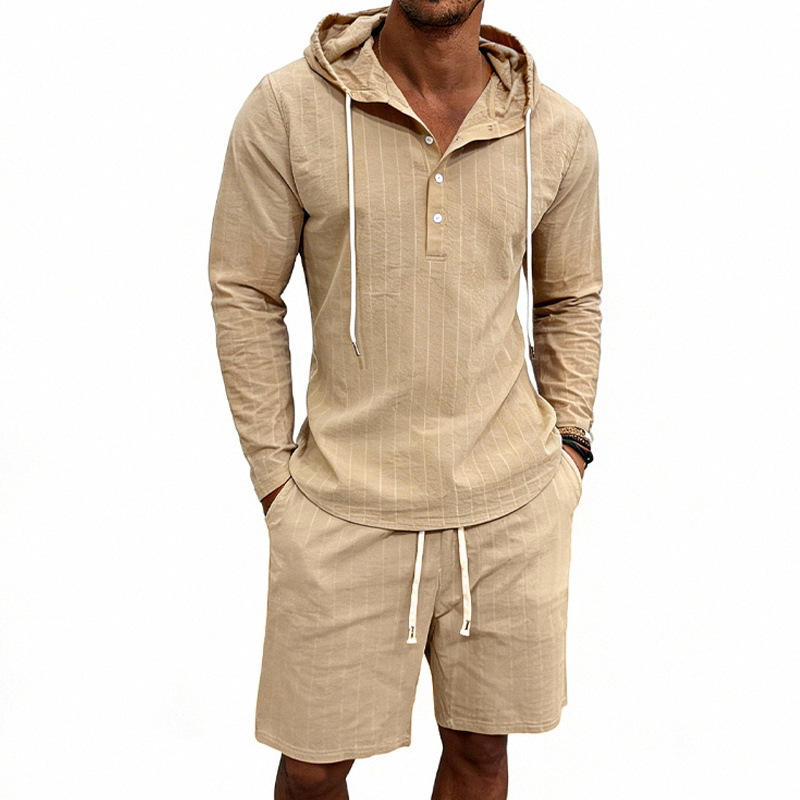 여름 루즈핏 린넨 자카드 세로 스트라이프 캐주얼 통근  - Short Linen Drawstring 리뷰 및 가격